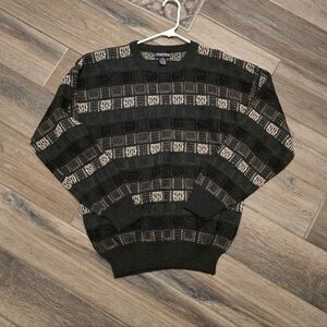 Vintage 90s Jantzen Knit Sweater Patterned Geometric